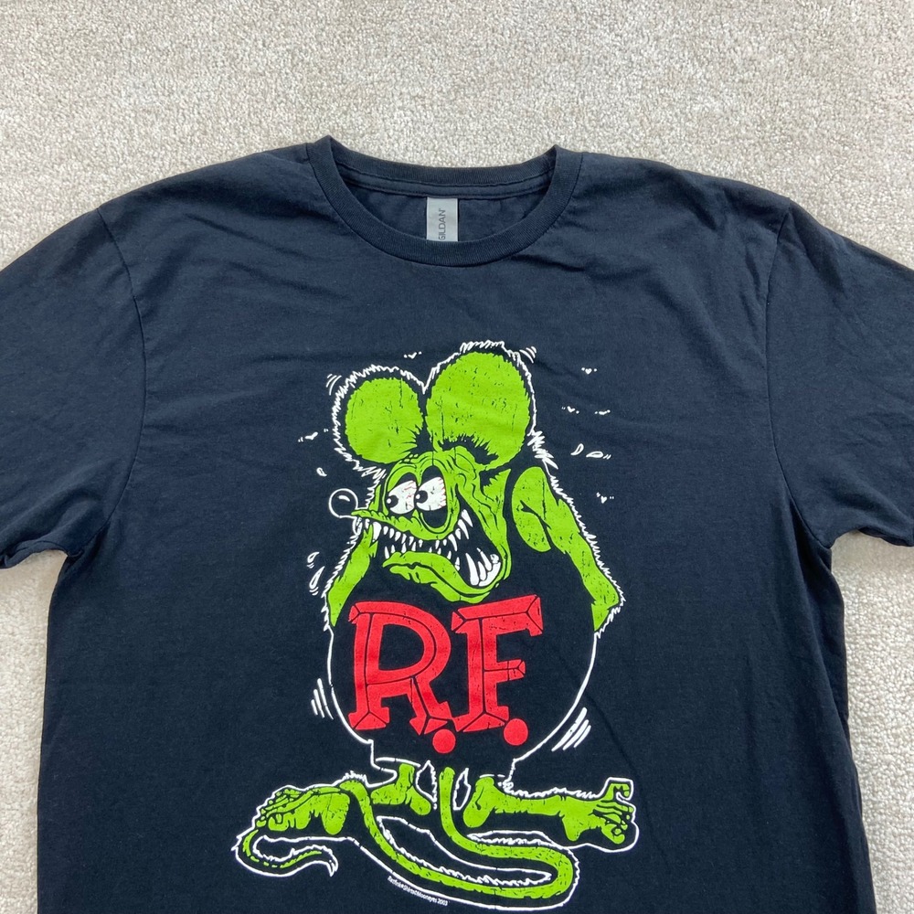 Rat Fink T Shirt Mens M Black Ed Big Daddy Roth Graphic Tee Hot Rod